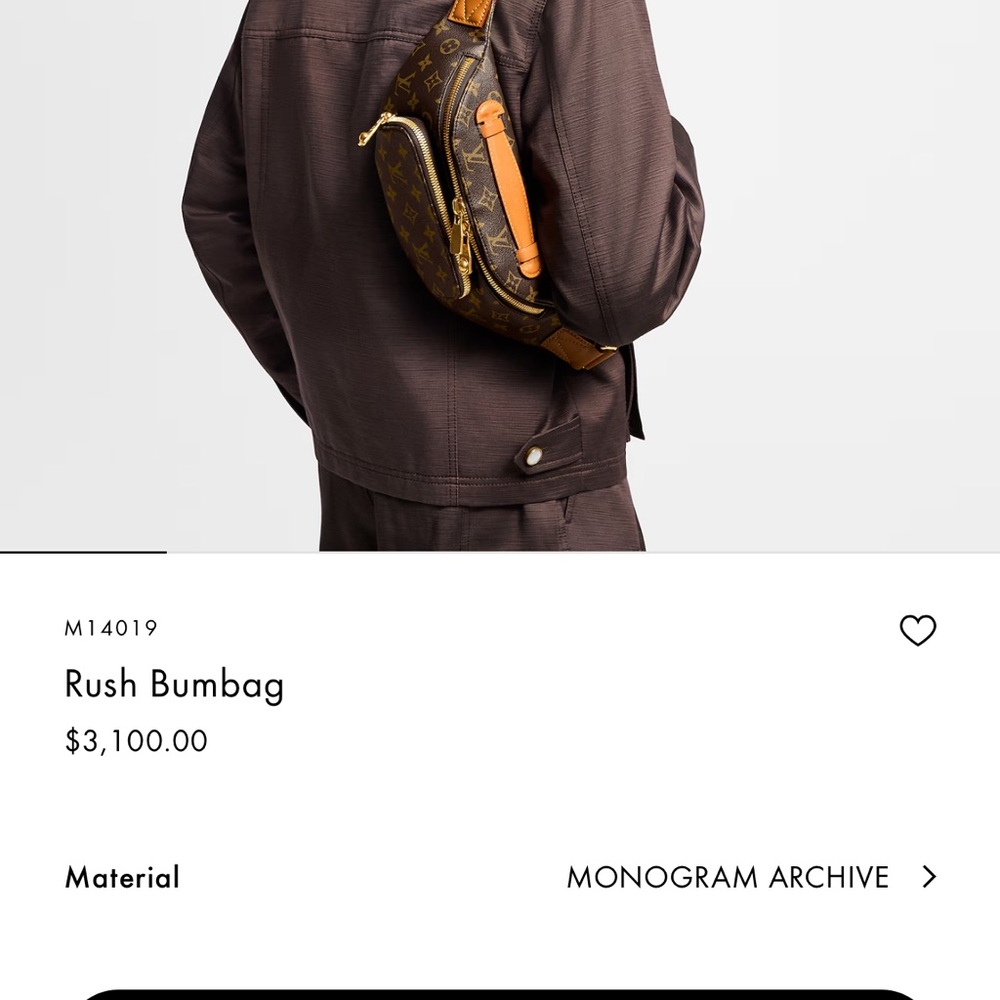 Louis Vuitton Monogram Rush Bumbag in Brown and Tan - Picture 4 of 6